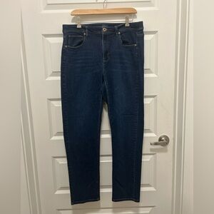 J. Jill Women's High Rise Straight Dark Blue Jeans